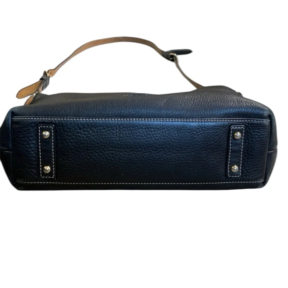 Dooney & Bourke Black Pebble Grain Leather Hobo Shoulder Bag Vintage Like New - Picture 3 of 7
